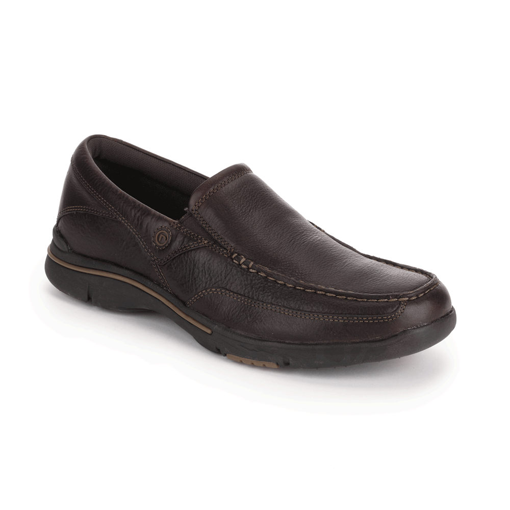 Sapato Vela Rockport Homem Marrom Escuro - City Play Eberdon - 27185PWJX